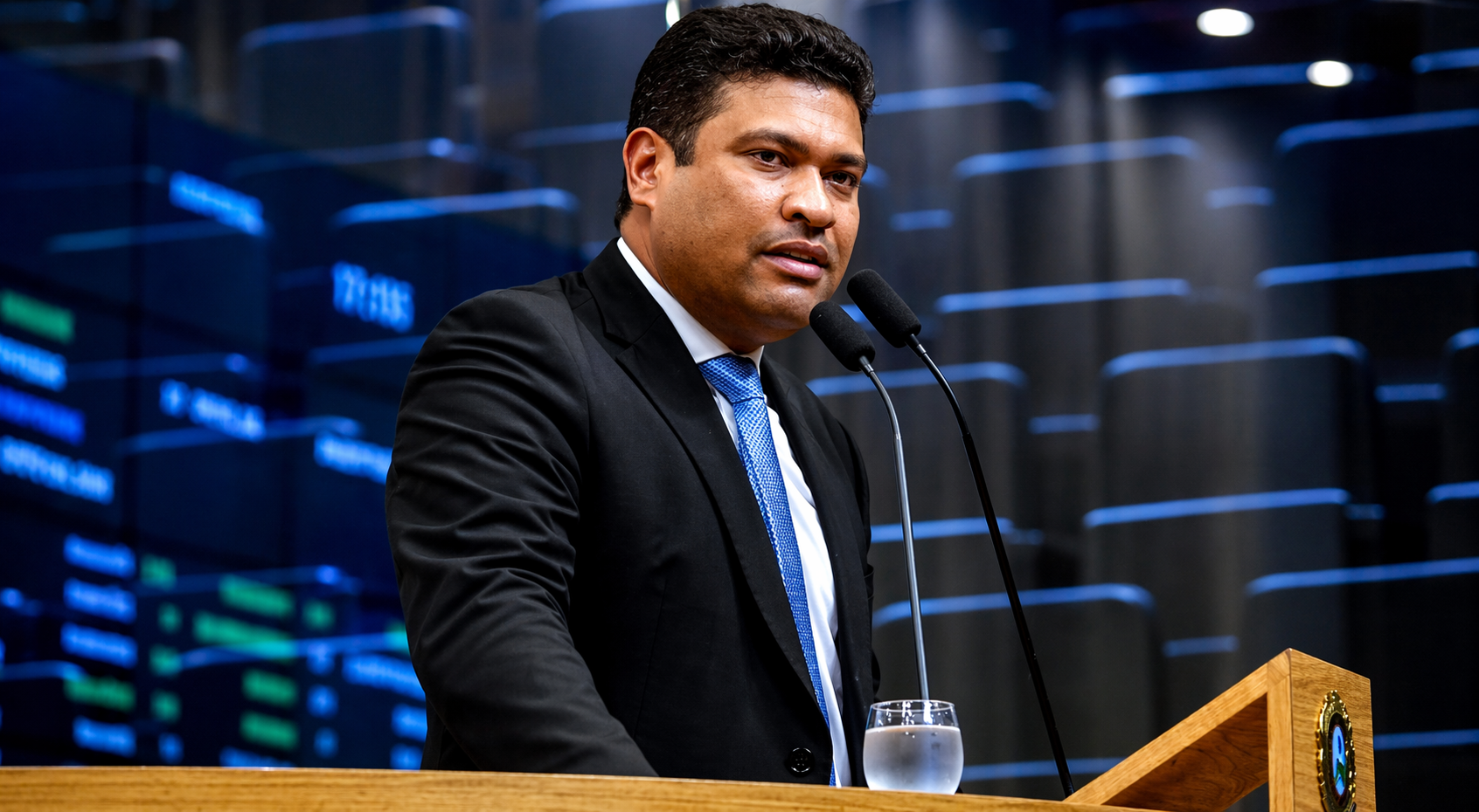 Deputado Joel da Harpa discursando na tribuna da Assembleia Legislativa de Pernambuco